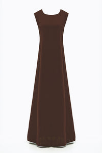 Dark Walnut Brown Under Abaya Dress