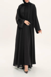 Classic Black Embroidered Abaya