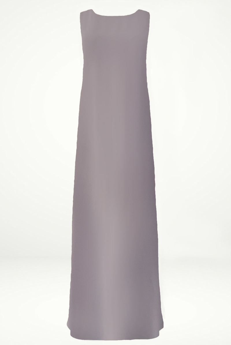 Elegant Pinkish Grey under Abaya dress