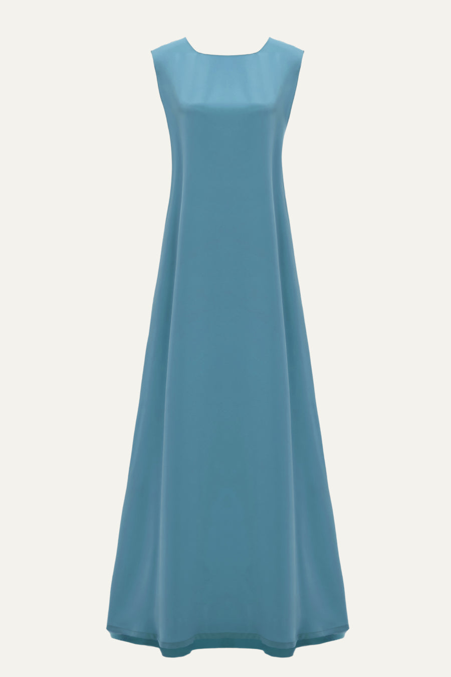 Teal sleeveless under abaya dress