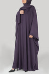 thowby Sarab Bisht Abaya set purple color