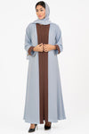 Two-toned Light Blue Colored Abaya