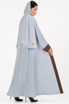 Two-toned Light Blue Colored Abaya