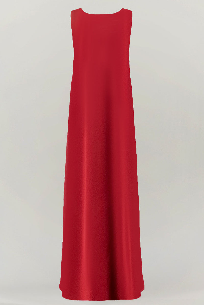 Cheerful Red under Abaya dress
