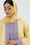 Two-toned Light Yellow Colored Abaya
