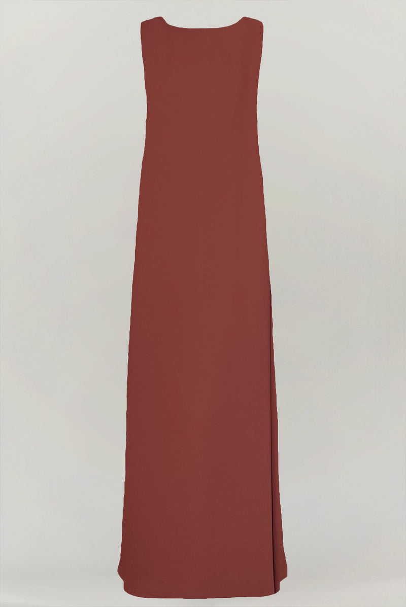 Modest Rust Brown under Abaya dress