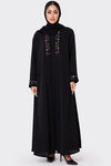 National Day Black Embroidered Abaya