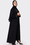 National Day Black Embroidered Abaya