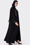 UAE National Day Black Embroidered Abaya