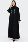 National Day Black Embroidered Abaya