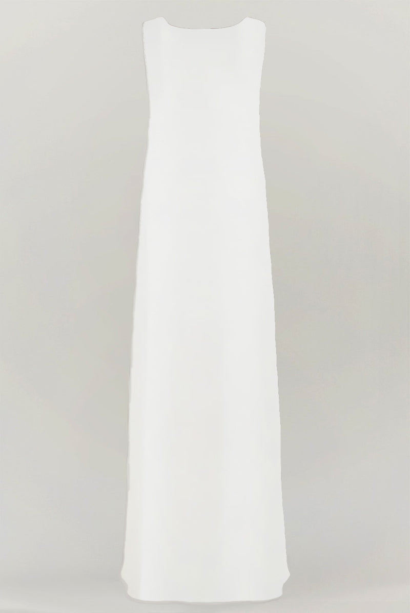 Elegant White under Abaya dress