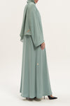 Pale Mint Green Embroidered Abaya