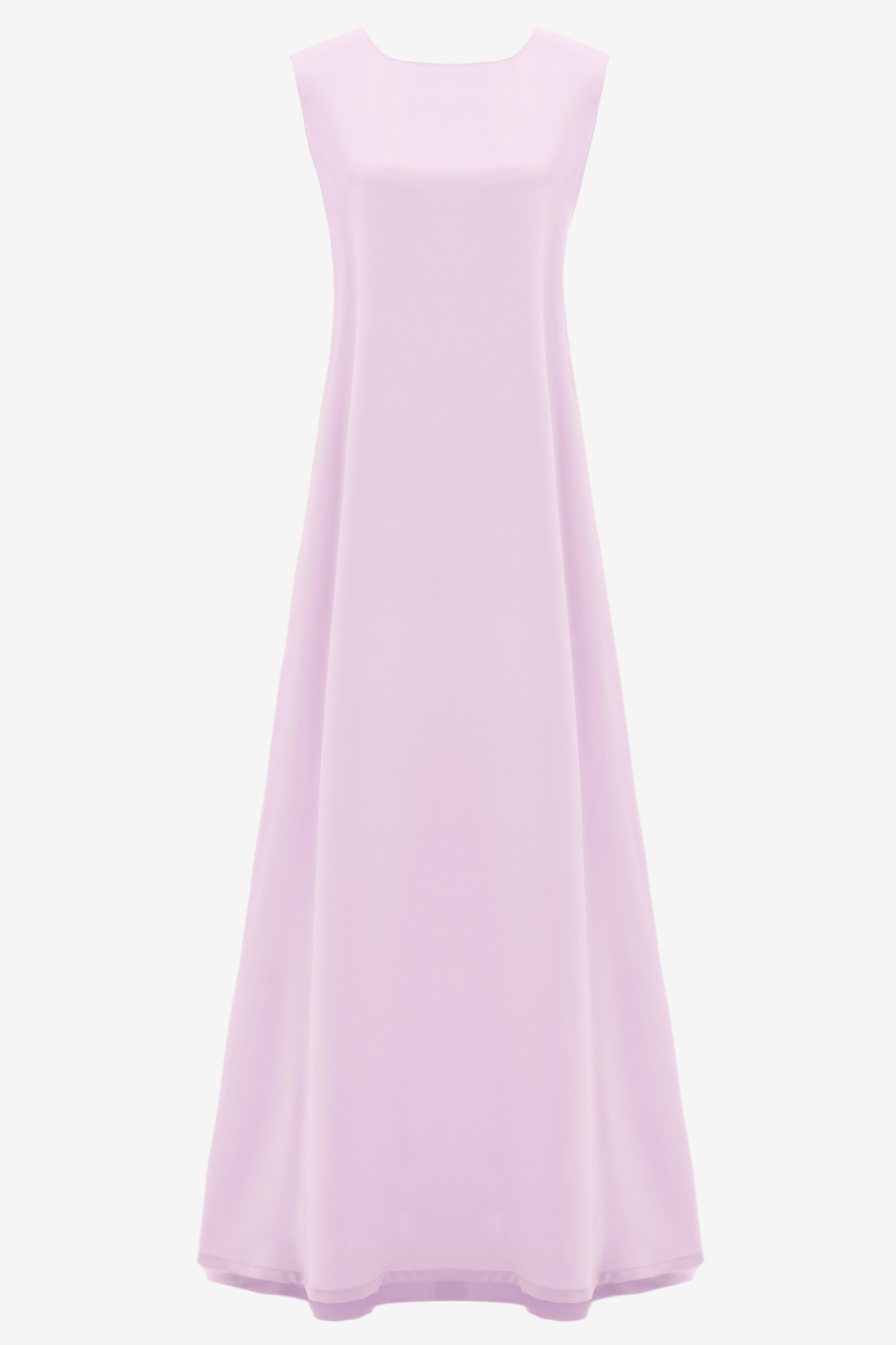 Elegant light purple abaya underdress featuring inner dress detailing and soft flowing silhouette