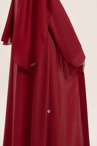 Close Back shot of Red Abaya