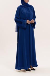 Beautiful Royal Blue Embroidered Abaya