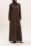 Chic Brown Linen Abaya