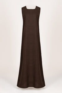 Brown Linen Under Abaya Dress
