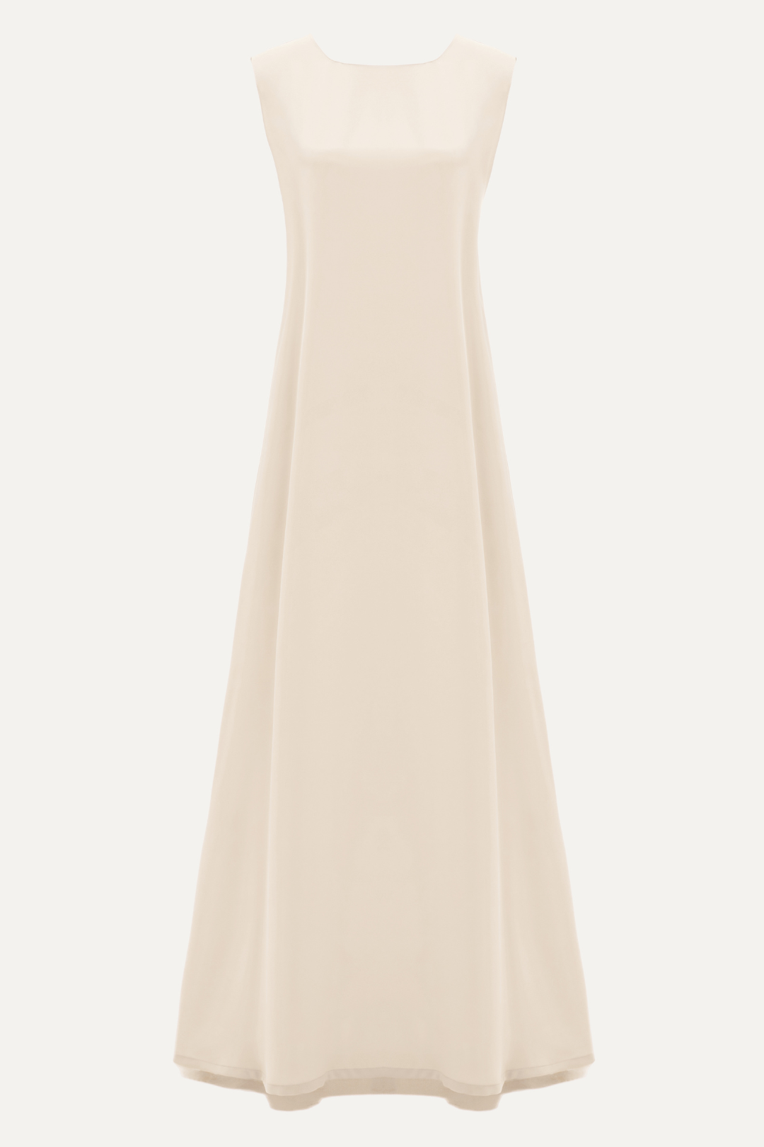 Off-white abaya underdress with elegant inner dress design and flowing silhouette