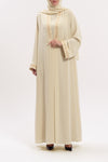 Luxurious Cream Embroidered Abaya