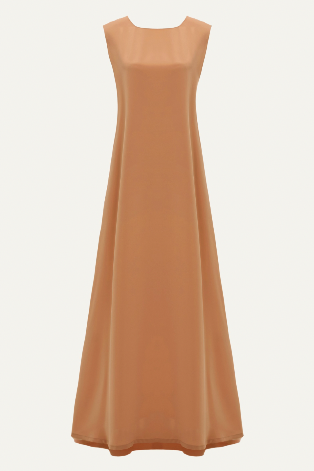 Camel color abaya underdress with elegant inner dress design and flowing silhouette