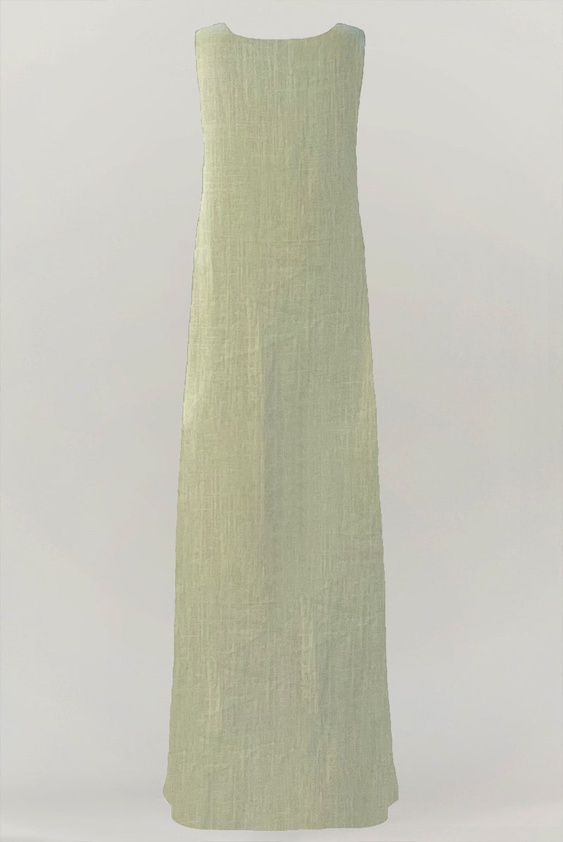 Simple Pistachio under Abaya dress