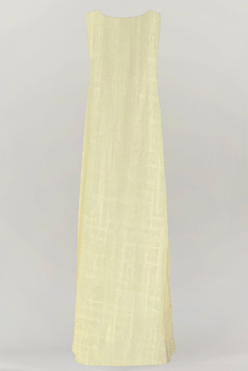 Cheerful Yellow under Abaya dress