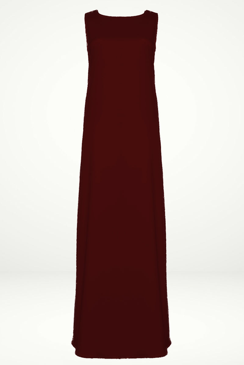 Luxurious Dark Maroon under Abaya dress