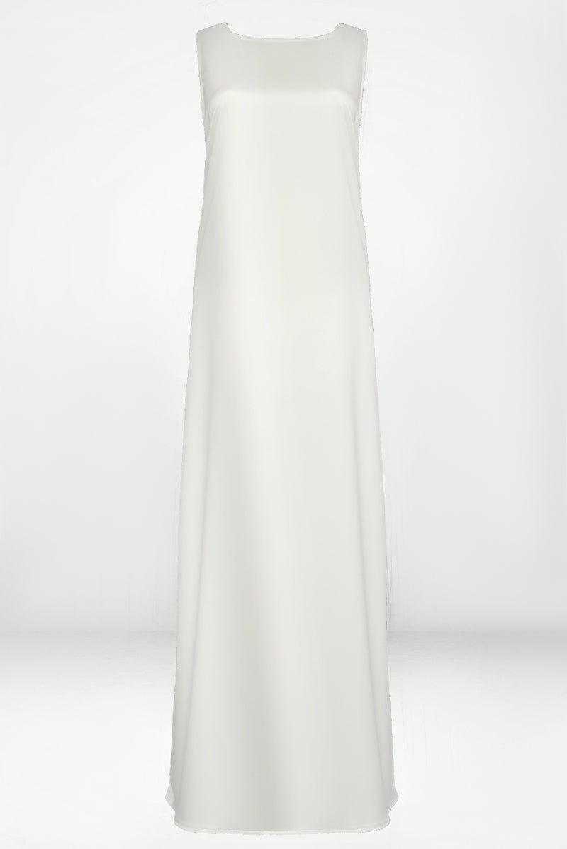Chic White under Abaya dress 