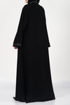  Black Embroidered Abaya - thowby - Best Black Abayas In Dubai