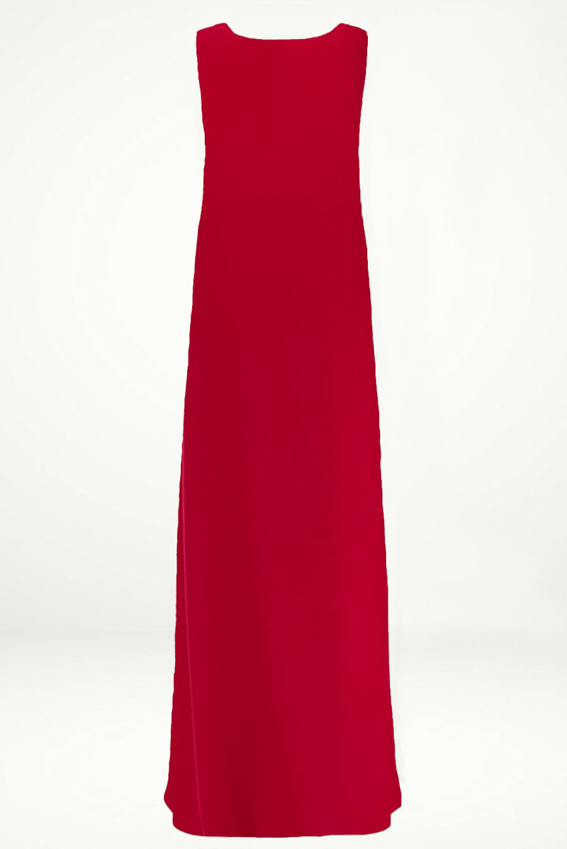 Cheerful red under Abaya dress