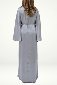 silver jalabiya modest dress - thowby - best online shops in dubai