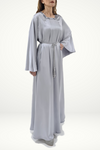 silver jalabiya modest dress - thowby - best online shops in dubai