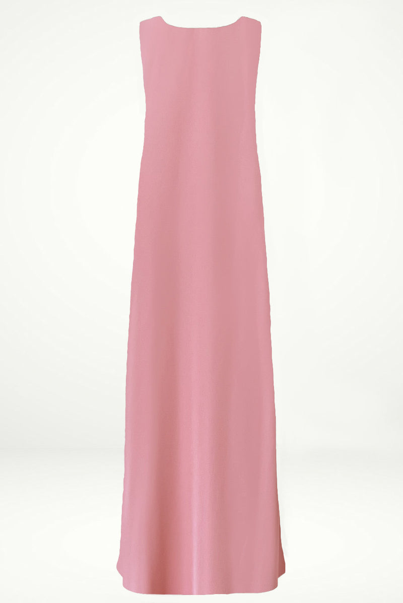 Elegant Pink under Abaya dress