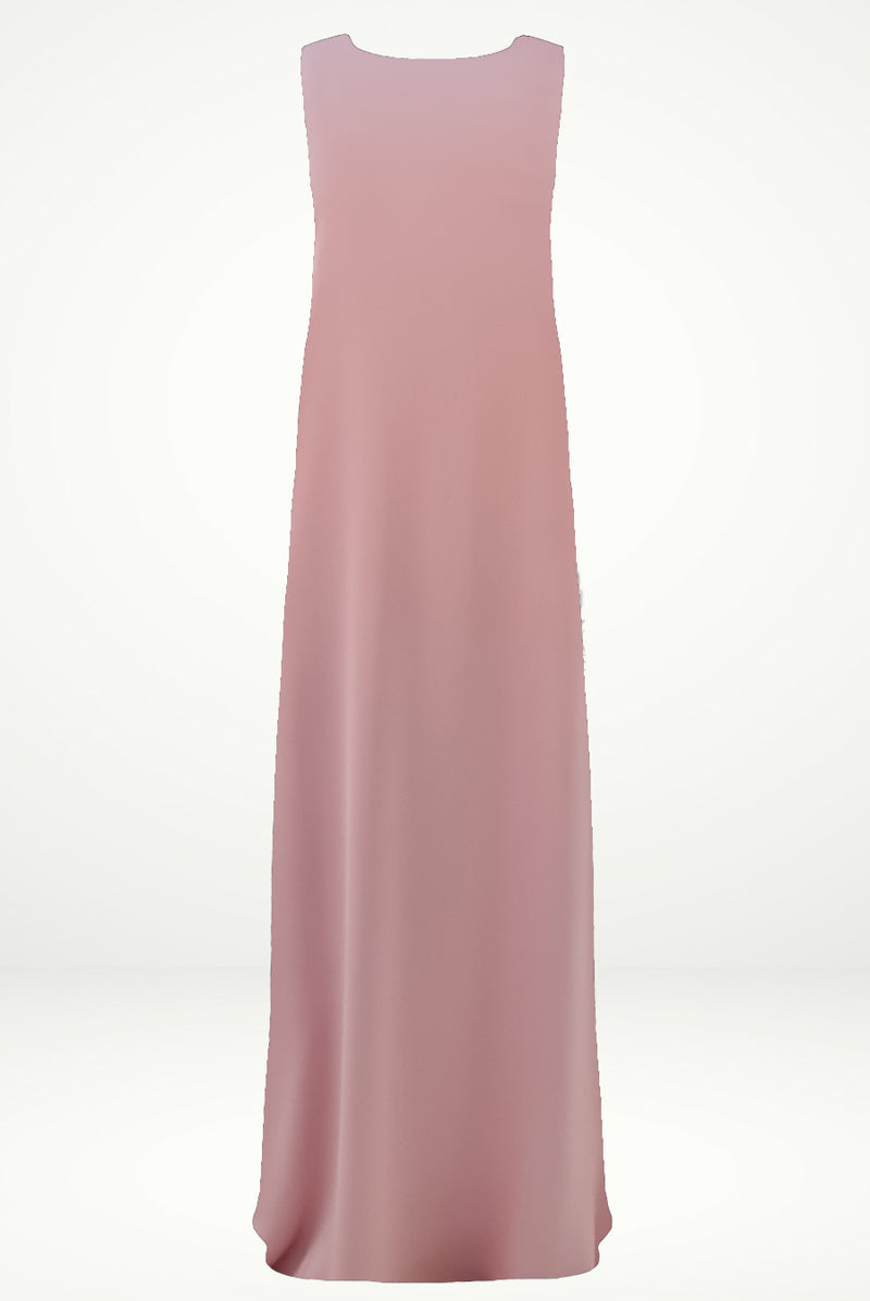Elegant Pink under Abaya dress