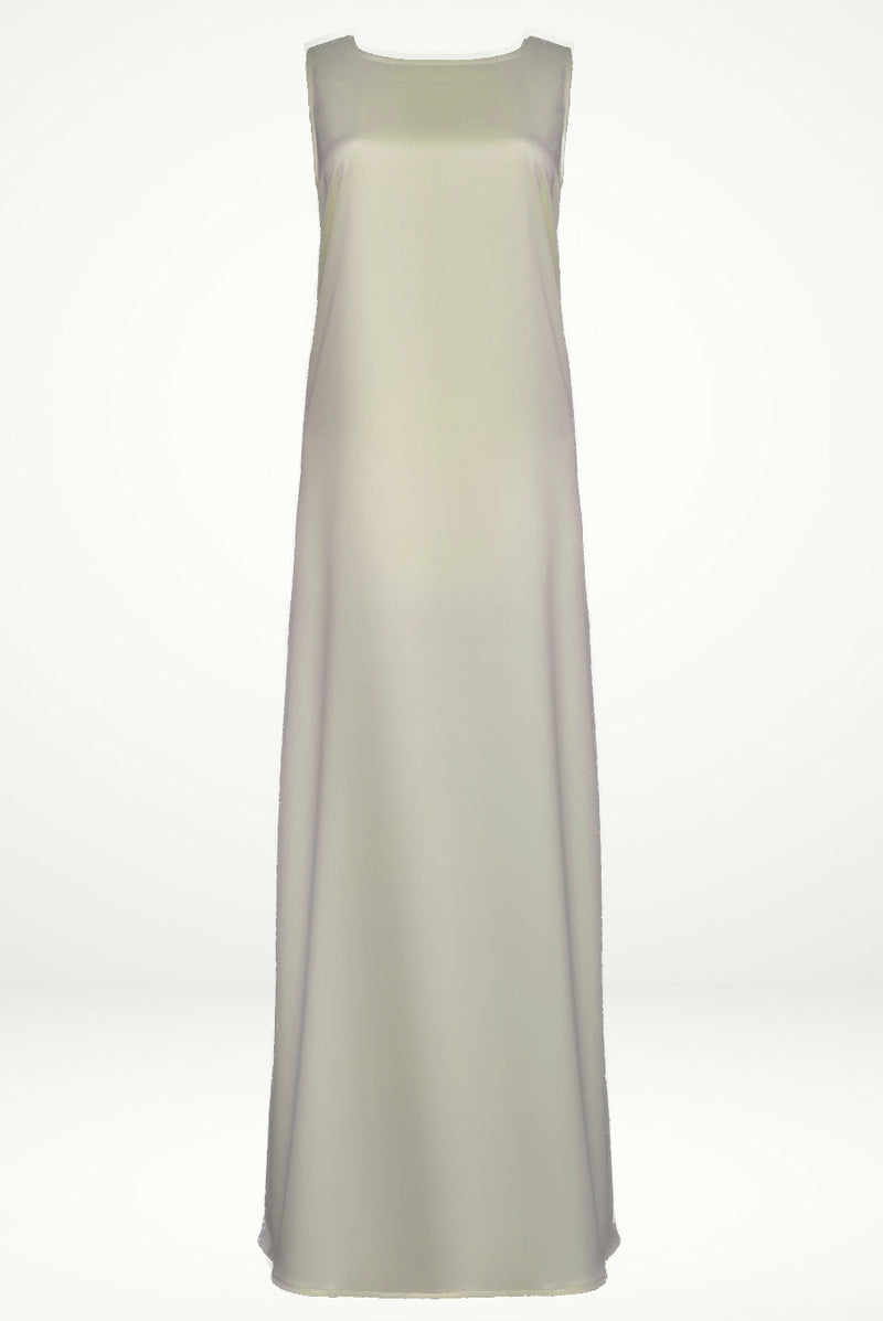 Light olive green shiny under abaya dress