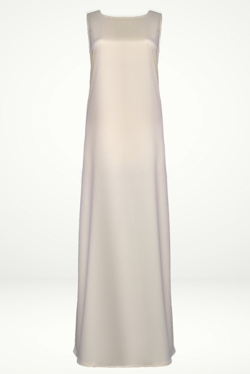 Elegant Off-White under Abaya dress