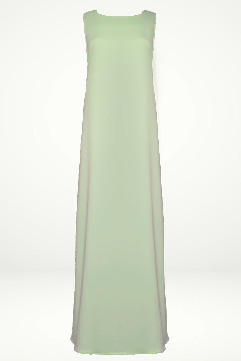 Pistachio shiny under Abaya dress
