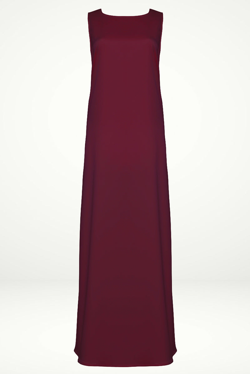 Elegant Raspberry under Abaya dress