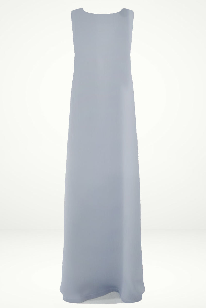 Textured Baby Grey under Abaya dress