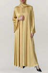Luxurious Gold Silk Abaya