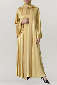 Luxurious Gold Silk Abaya