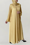 Luxurious Gold Silk Abaya