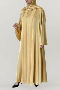 Luxurious Gold Silk Abaya
