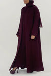 Luxurious Dark Maroon Colored Abaya