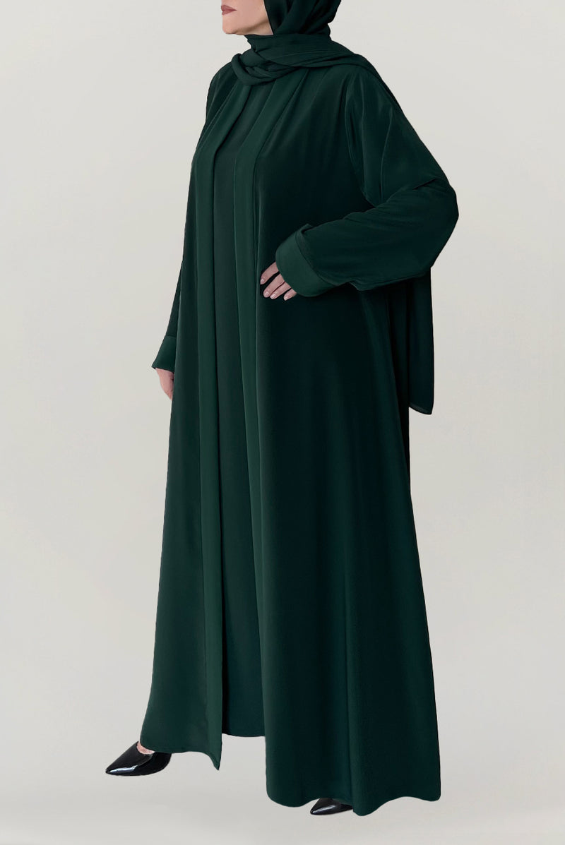 Luxurious Royal Green Colored Abaya