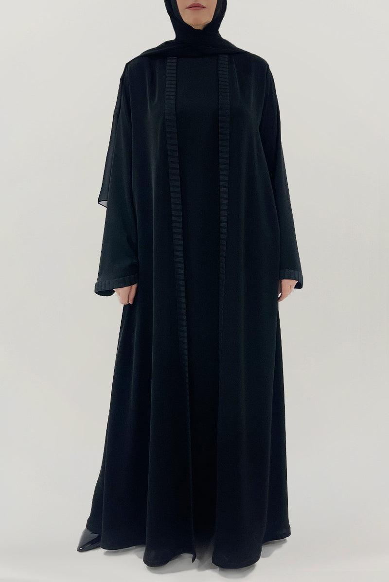 Classic Detailed Black Abaya