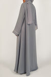 royal grey abaya - thowby - best branded online abaya shops