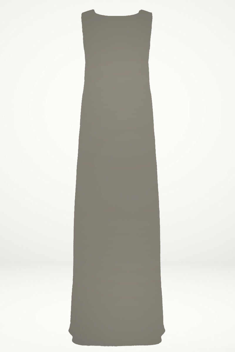 ash grey under abaya dress - thowby - inner slip dress for abayas