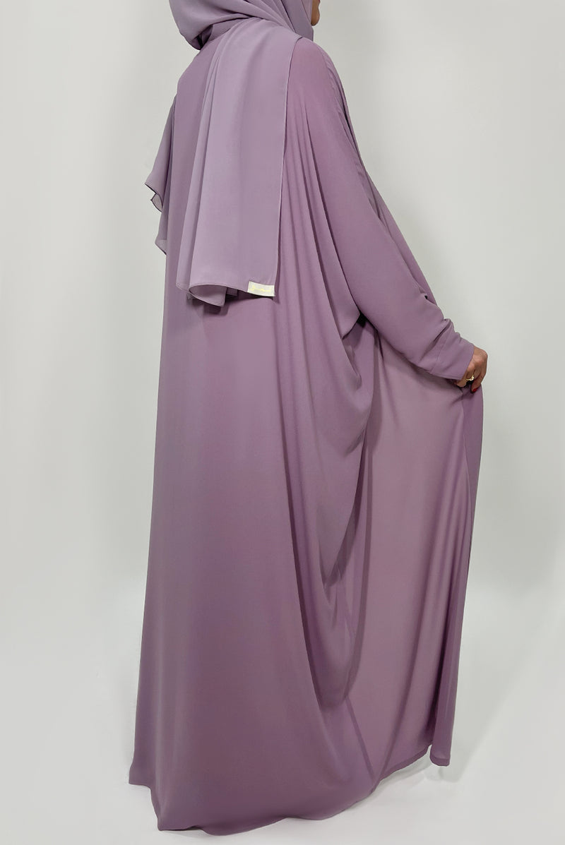 butterfly sleeves - thowby - lavendar abaya