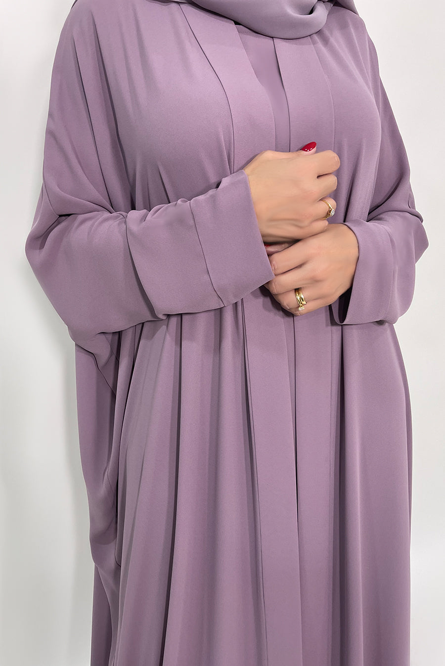 butterfly sleeves - thowby - lavendar abaya